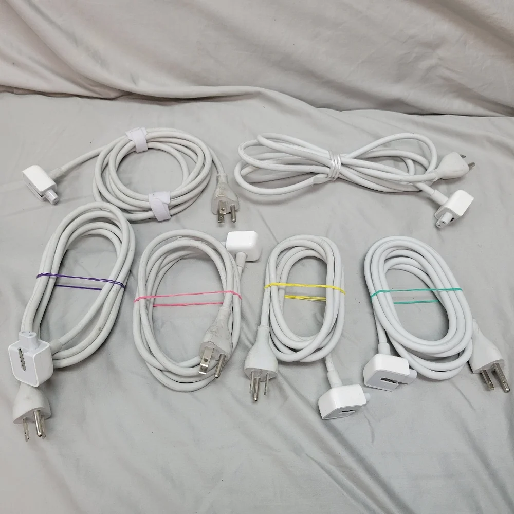 6pc OEM Apple MacBook AC Adapter Wall Power Cord for MagSafe 2.5A 125V LS-7A NEW